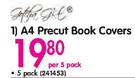 A4 Precut Book Covers-Per 5 Pack