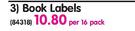 Hello Kitty Book Labels-Per 16 Pack