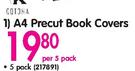 A4 Precut Book Covers-Per 5 Pack