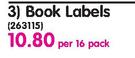 Smurfes Book Labels-Per 16 Pack
