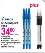 Pilot BP-S Ballpoint Pens-Per 5 Pack
