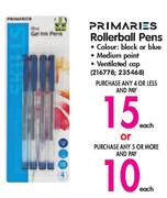 Primaries Rollerball Pens