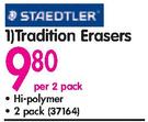 Staedtler Tradition Erasers-Per 2 Pack
