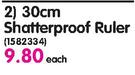 Helix 30cm Shatterproof Ruler-Each