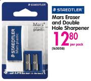 Staedtler Mars Eraser And Double Hole Sharpener-Per Pack