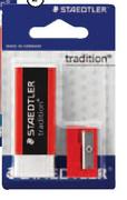 Staedtler Tradition Erasers And Sharpener-Per 3 Pack