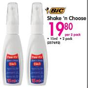 Bic Shake 'n Choose 15ml, 2 Pack