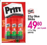 Pritt 22g Glue Sticks-3x22g