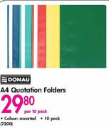 Donau A4 Quotation Folders-Per 10 Pack
