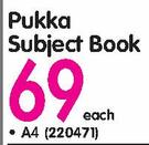 Pukka Subject Book A4