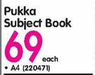Pukka A4 Subject Book Each