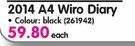 2014 A4 Wiro Diary Each