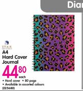 Star A4 Hard Cover Journal Each