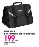 Blue Juice 6 To 7 Dividers School Briefcase Each