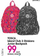 Tosca Island Club 3 Divisions Junior Backpack-Each