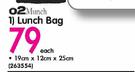 o2 Munch Lunch Bag-19cmx12cmx25cm Each