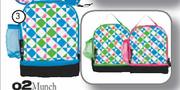 o2 Munch Dual Compartment Lunch Bag And Bottle Holder-20cmx10cmx22.5cm Each