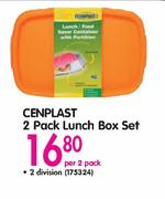 Cenplast 2 Pack Lunch Box Set