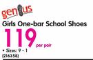 Genius Girls One-Bar School Shoes-Per Pair