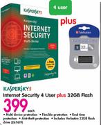 Kaspersky Internet Security 4 User+32GB Flash-Each