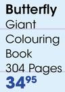 Butterfly Giant Colouring Book 304 Pages