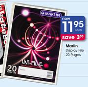 Marlin Display File 20 Pages