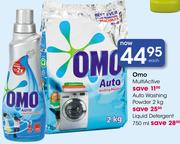 Omo Multi Active Auto Washing Powder 2Kg Or Liquid Detergent-750Ml Each