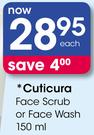 Cuticura Face Scrub Or Face Wash-150ml