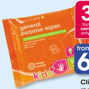 Clicks Kids 15 Wet Wipes