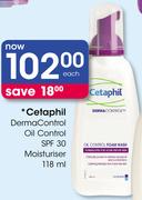 Cetaphil Derma Control Oil Control SPF 30 Moisturiser 118ml
