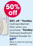 Yardley Oatmeal Blemish Stick Yardley Oatmeal Treatment Pressed Powder