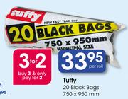 Tuffy 20 Black Bags-750x950mm