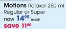 Motions Relaxer 250ml Regular Or Super-Each