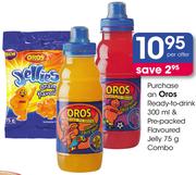 Purchase An Oros Ready-To-Drink 300ml&Pre-Packed Flavoured Jelly 75g Combo