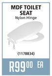 MDF Toilet Seat Nylon Hinge