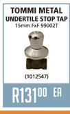 Tommi Metal Undertile Stop Tap 15mm FxF 99002T