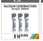 Alcolin Contractors Acrylic-260ml Each