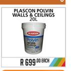 Plascon Polvin Walls & Ceilings-20Ltr