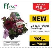 Flora 24 Pack Petunia Seedlings-Per Pack
