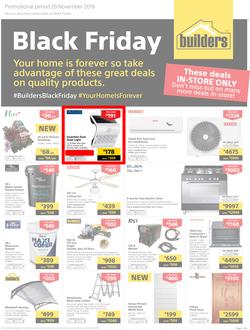 Builders : Black Friday (29 Nov 2019) IN-STORE ONLY., page 1