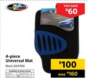 Moto Quip 4 Piece Universal Mat Black