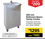 500mm Bathroom Basics Vanity Combo
