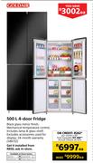 Goldair 500 Ltr 4-Door Fridge-Each