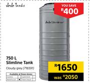 Vovo Tanks 750Ltr Slimline Tank Cloudy Grey.