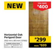 Horizontal Oak Perigord Door-2032mm X 813mm