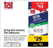 Tal 22Kg Stix Ceramic Tile Adhesive