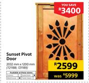 Sunset Pivot Door-2032mm X 1200mm