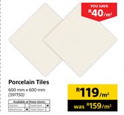 Porcelain Tiles 600mm X 600mm-Per Sqm