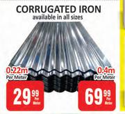 Corrugated Iron 0.22m-Per M