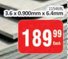Gyproc Plaster Ceiling Board 3.6 x 900mm x 6.4mm-Each